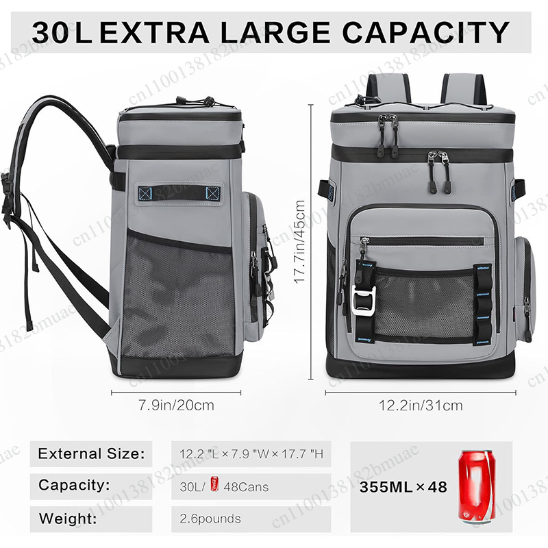 Fishing Backpack - حقيبة ظهر مبردة مقاومة للتسرب للرجال