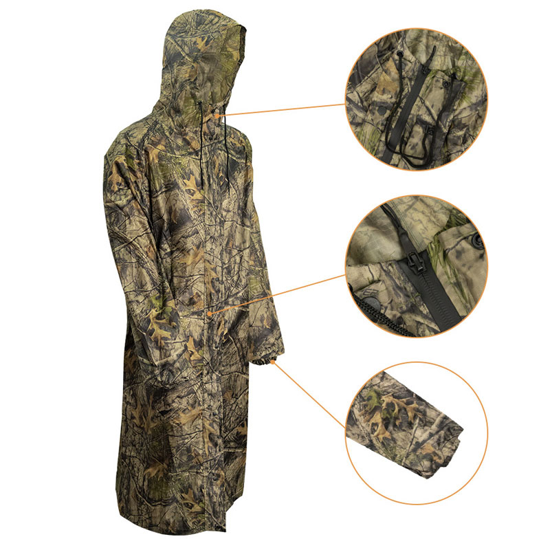 معطف واق من المطر طويل التمويه - مراجعة Fishing Rain Suit وسعره